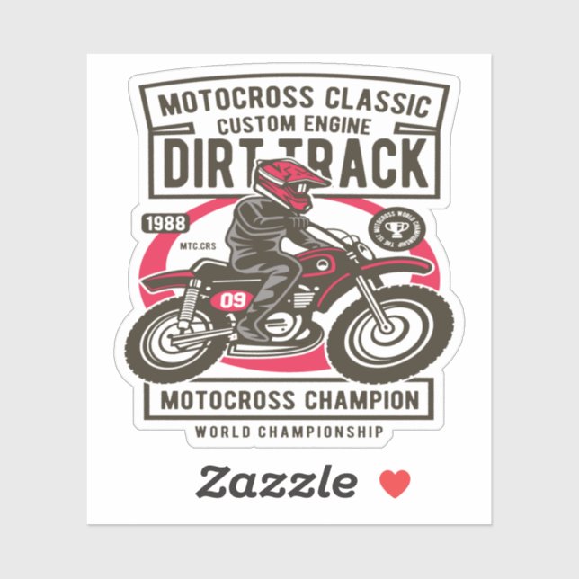 Motocross Classic Sticker (Sheet)