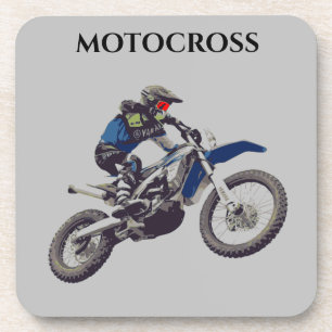 MOTOCROSS coasters with cork back set.
