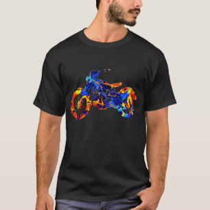MOTOCROSS COLORFUL PAINT ART T-Shirt