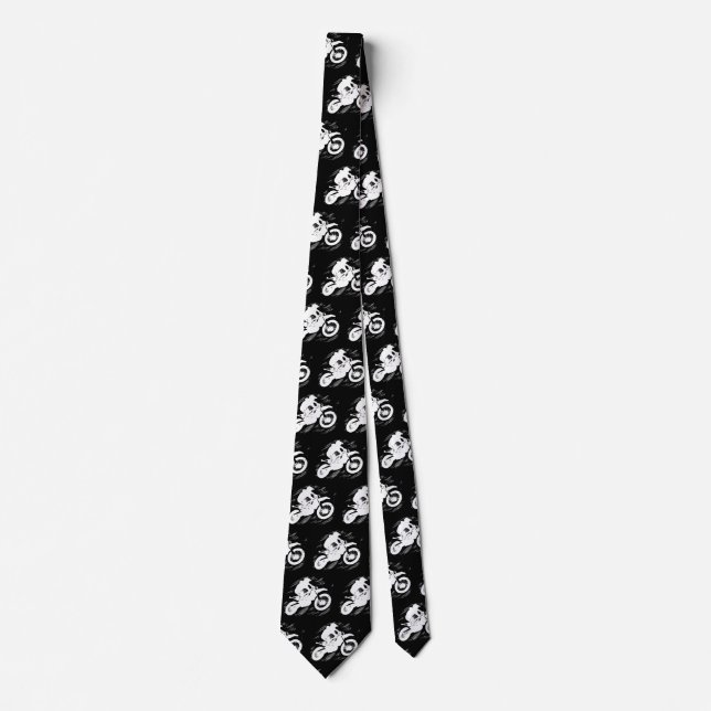 Motocross Competitive Sport Motorcycle Racing Neck Tie (Front)