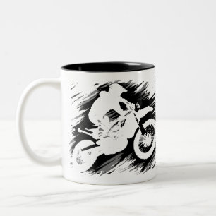 Motocross Competitive Sport Motorcycle Racing Two-Tone Coffee Mug