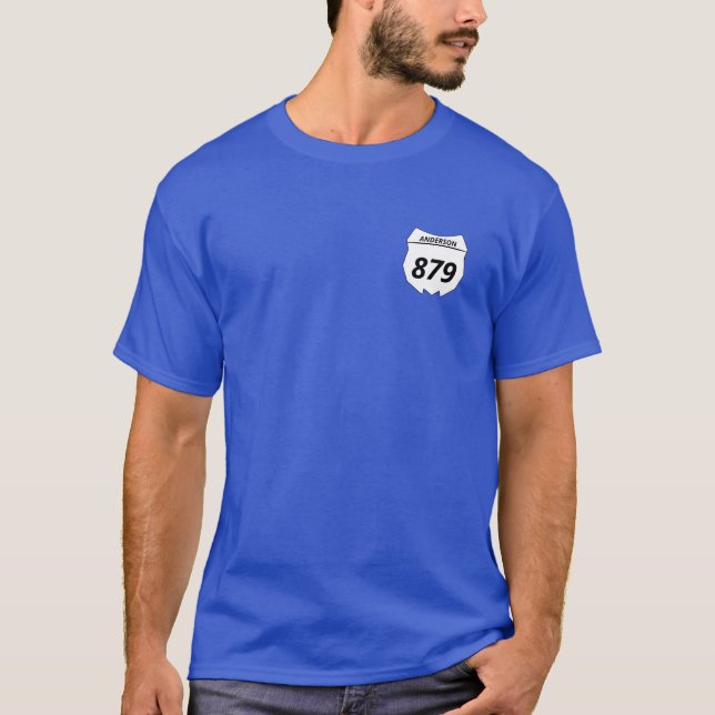 Motocross Custom Dirt Bike Number Plate with Name T-Shirt (Front)