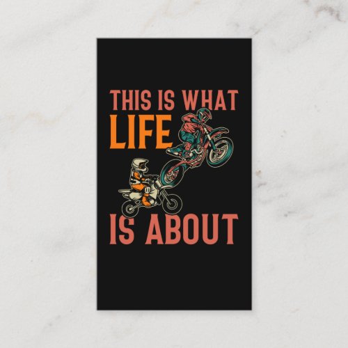 Motocross Dad Son Dirt Bike Father and Kids Business Card