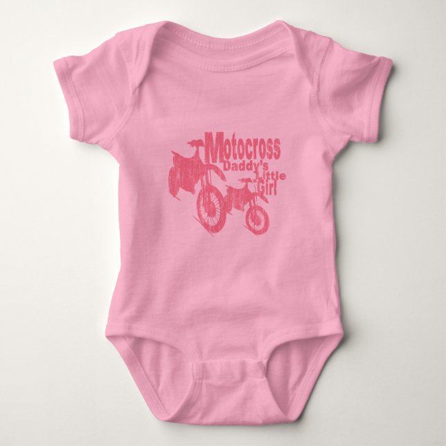 Motocross Daddy's Girl Baby Bodysuit (Front)