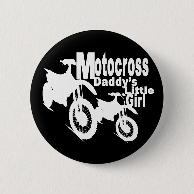 Motocross Daddy's Girl Pinback Button (Front)