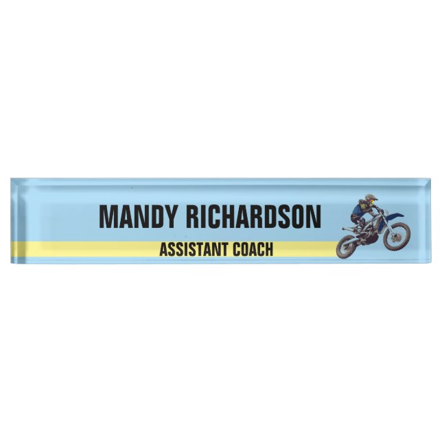 Motocross Desk Name Plate (Front)