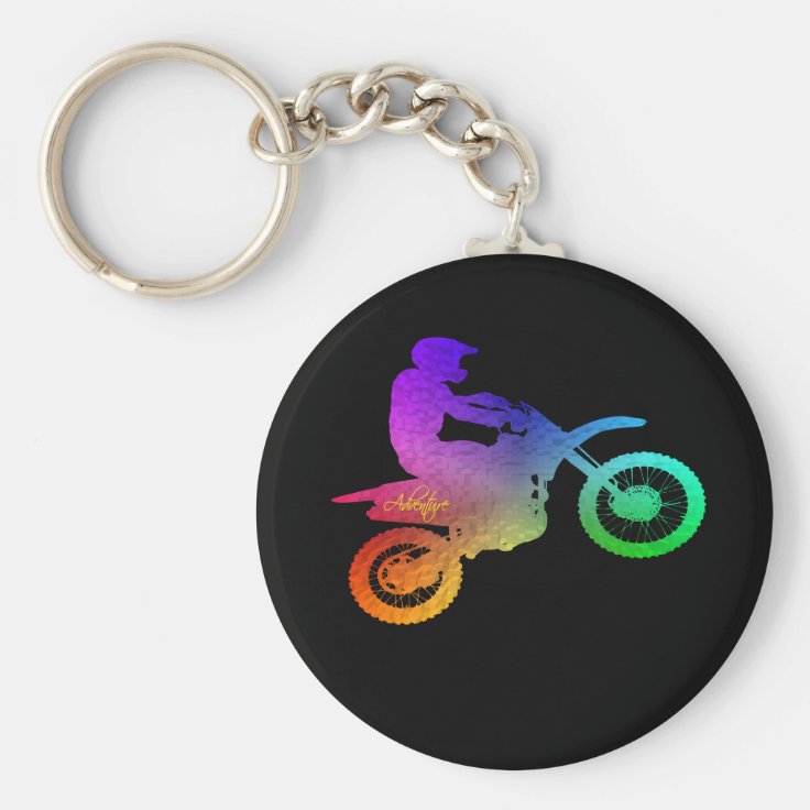 Motocross Dirt Bike Adventure Keychain Zazzle