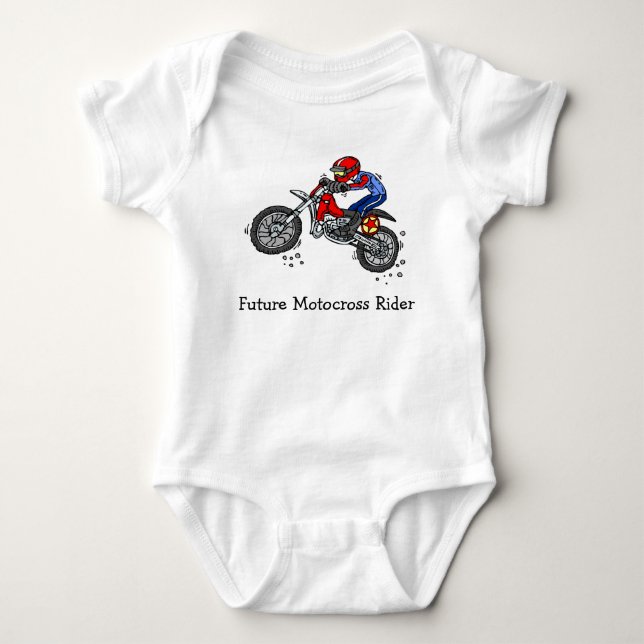 Motocross Dirt Bike Baby Bodysuit (Front)
