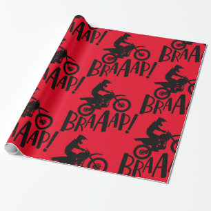 Motocross Dirt Bike Bikers Braap! Wrapping Paper
