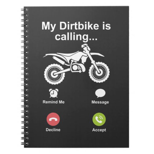 Motocross Dirt Bike Brap Off Road Dirtbike Riders Notebook