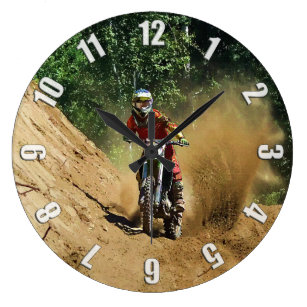 Motocross Motorcycle Gear Thumper Racing Bike Personalized Sign Wall Clock 