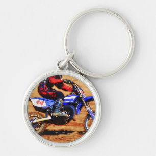 Motocross Dirt-Bike Champion Racer 4 Keychain