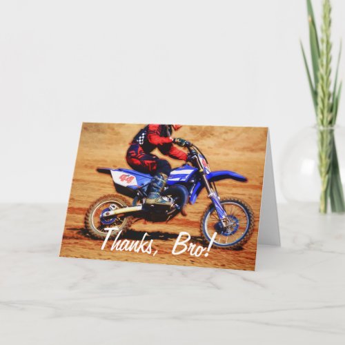 Motocross Dirt_Bike Champion Racer 4 Thank You Card