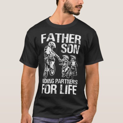 Motocross Dirt Bike Father Son Matching Dad T_Shirt