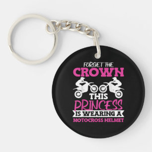 Motocross Dirt Bike Girl Keychain