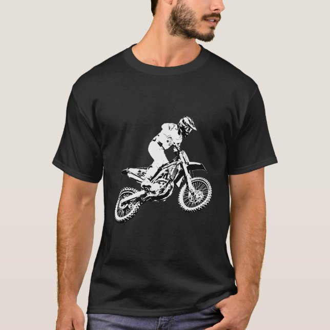 Motocross Dirt Bike Jump T-Shirt (Front)