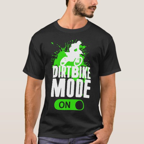 Motocross Dirt Bike Mode On Youth Racing T_Shirt