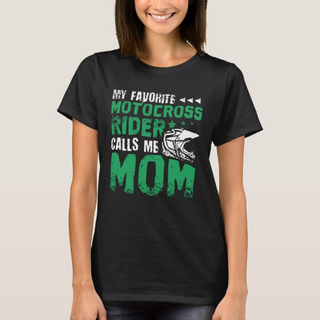 Motocross Dirt Bike Mom T-Shirt (Front)