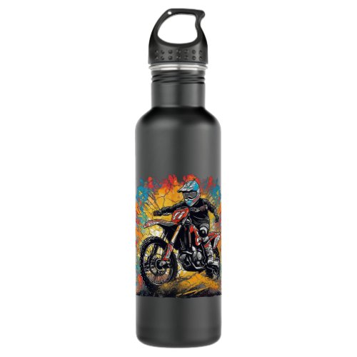 Motocross Dirt Bike Motocross Dirtbike Enduro Jump Stainless Steel Water Bottle