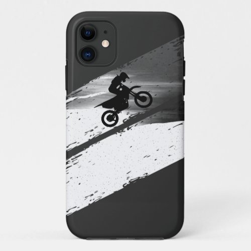 motocross dirt bike motorcycle rider jumping dunes iPhone 11 case