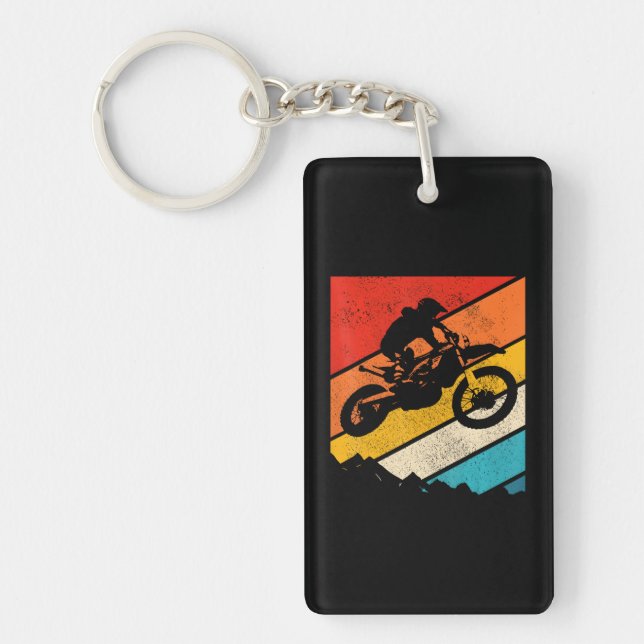 Motocross Dirt Bike MX Enduro Motorcycle Biker Keychain (Front)