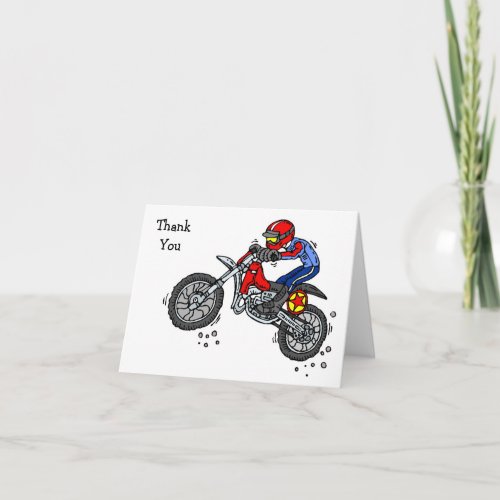 Motocross Dirt Bike Note Card