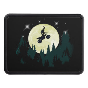 Motocross Dirt Bike Trick Stunt Night Moonlight Tow Hitch Cover