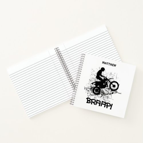 Motocross Dirt Bikers Personalized Notebook