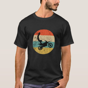 Motocross Dirt Biking Vintage Retro Sunset Braap E T-Shirt