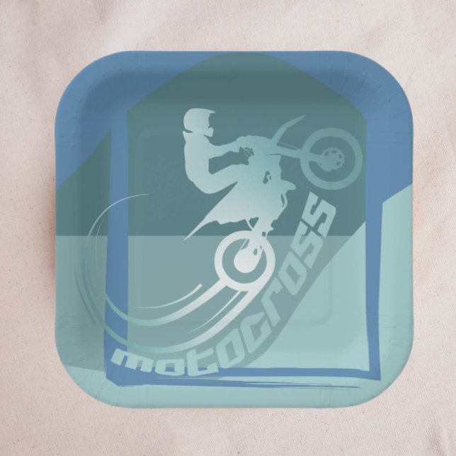 Motocross dirtbike moto-x birthday party  paper plates (Creator Uploaded)