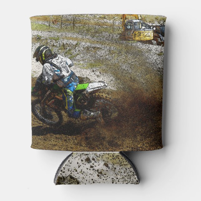 Motocross Dirtbike Racer Sports Gift Can Cooler (Front)