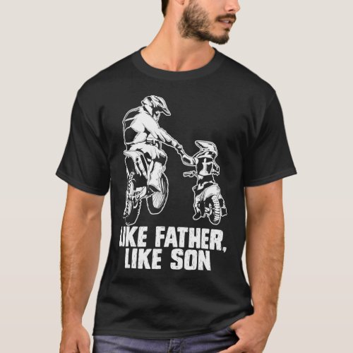 Motocross Dirtbike Racing Father Son Bike Dad Gift T_Shirt