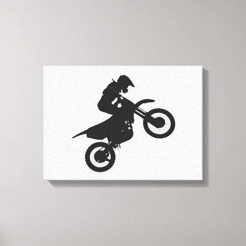 Motocross driver _ Choose background color Canvas Print