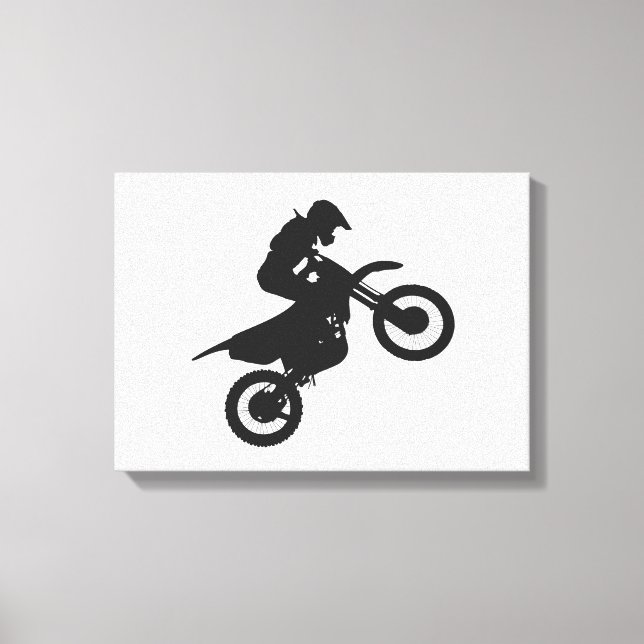 Motocross driver - Choose background color Canvas Print (Front)
