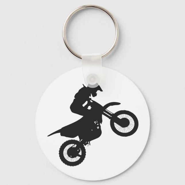 Motocross driver - Choose background color Keychain (Front)