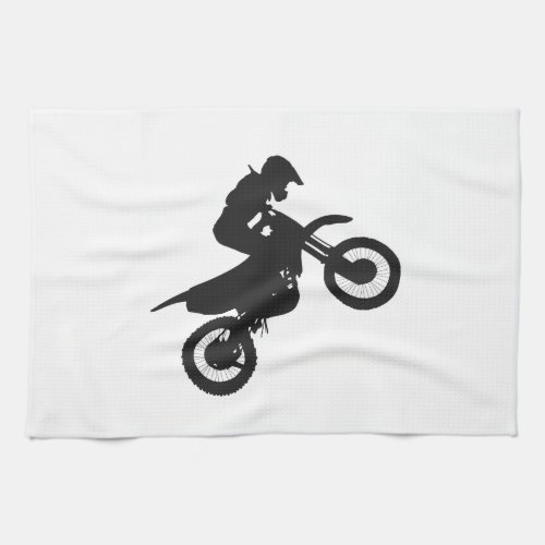Motocross driver _ Choose background color Kitchen Towel