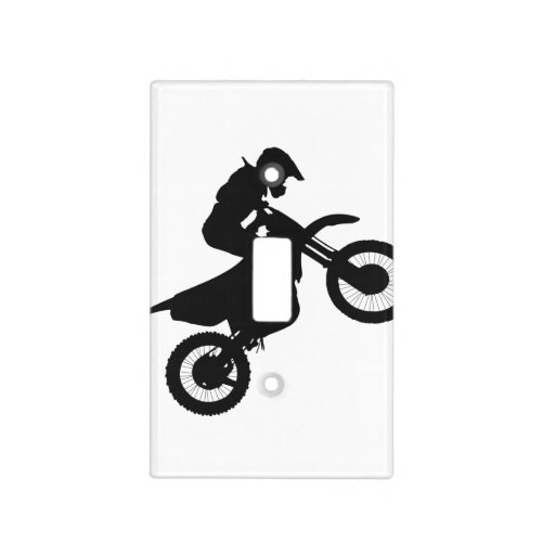 Motocross driver _ Choose background color Light Switch Cover