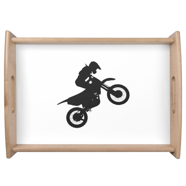 Motocross driver - Choose background color Serving Tray (Front)