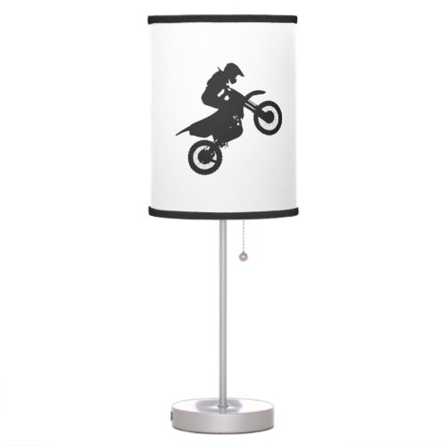 Motocross driver _ Choose background color Table Lamp