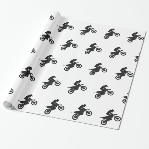 Motocross driver _ Choose background color Wrapping Paper