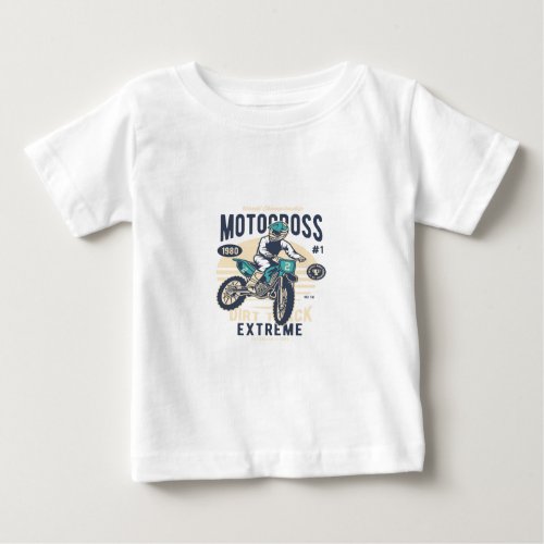 Motocross Extreme Dirt Track Baby T_Shirt