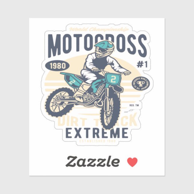 Motocross Extreme Dirt Track Sticker (Sheet)