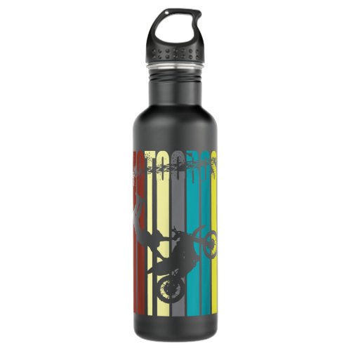 Motocross Extreme Sports Racing And Stunt  Stainless Steel Water Bottle