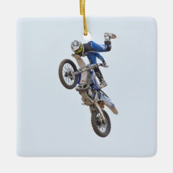 Motocross Extreme Tricks Ceramic Ornament by ExtremeMotocross at Zazzle