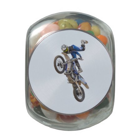 Motocross Extreme Tricks Jelly Belly Candy Jar