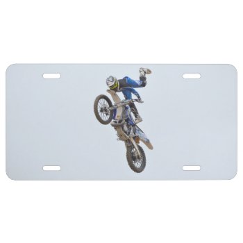 Motocross Extreme Tricks License Plate by ExtremeMotocross at Zazzle