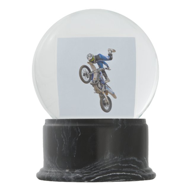 Motocross Extreme Tricks Snow Globe (Back)