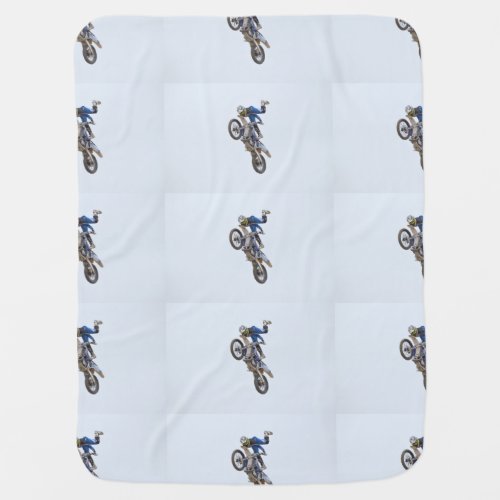 Motocross Extreme Tricks Stroller Blanket