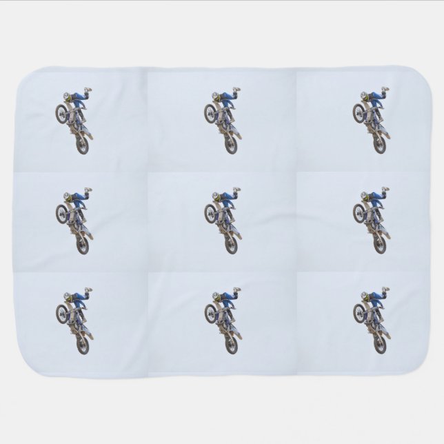 Motocross Extreme Tricks Swaddle Blanket (Horizontal)