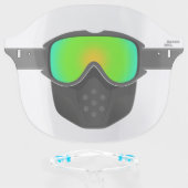 Motocross Face Mask Biker Goggles Face Shield (Front w/Glasses)